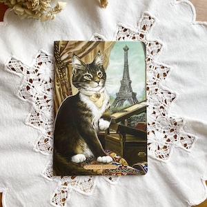 【在庫１再入荷なし！】フランス製 猫のノートブック(メモ帳) A6サイズ