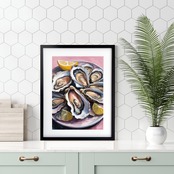 The World Is Your Oyster｜励ましの言葉を添えた牡蠣アートポスター｜毎日に前向きをくれるモダンデザイン｜A4ポスター