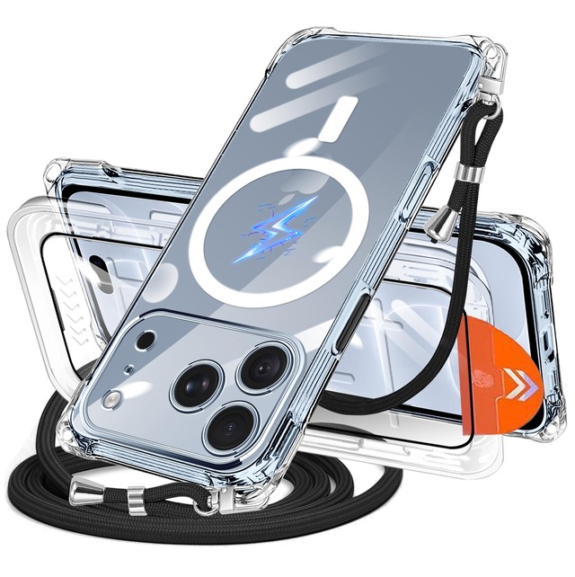 NISIILNG iPhone 18 Pro Max / 17 Pro Max 用 ケース クリア ショルダー あいふおん18promax ケース
