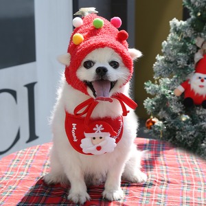 【PET】5種類展開秋冬限定クリスマス風可愛いアクセサリー飾りペットスタイOR帽子