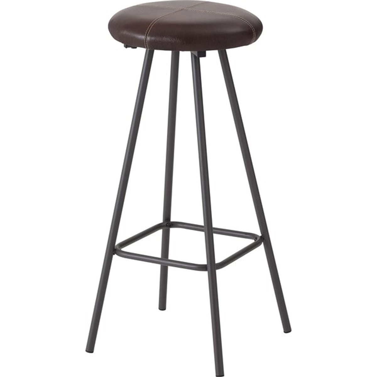 ハイスツール PC-19 スツール 椅子 イス いす おしゃれ コーデュロイ スチール 軽量 軽い 丸型 丸椅子 円形 丸スツール カウンタースツール ラウンド アンティーク チェア モダン レザー 革 皮 ブラウン 茶色 ブラック 黒