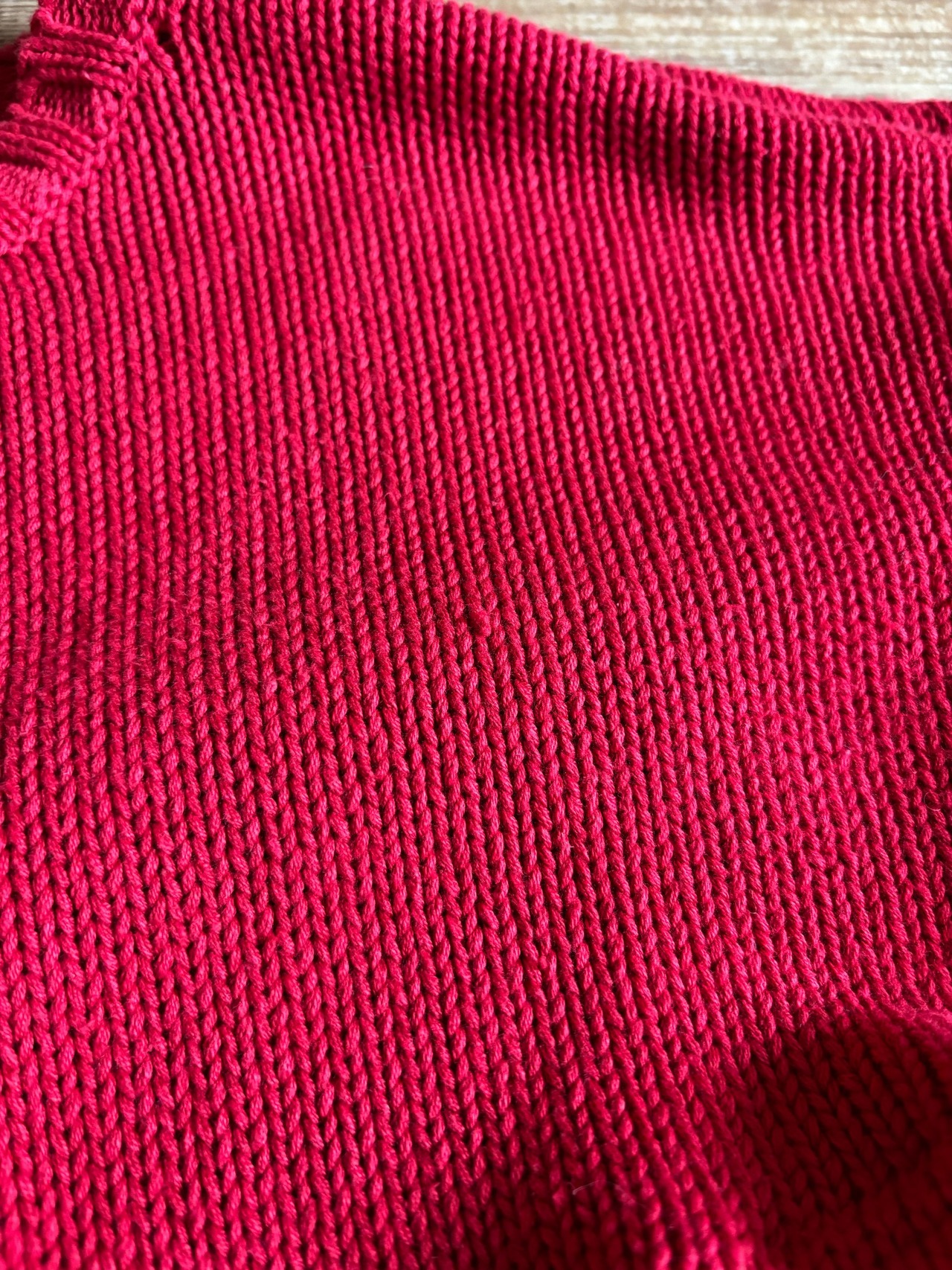 red color curve cotton remake knit-4451-12