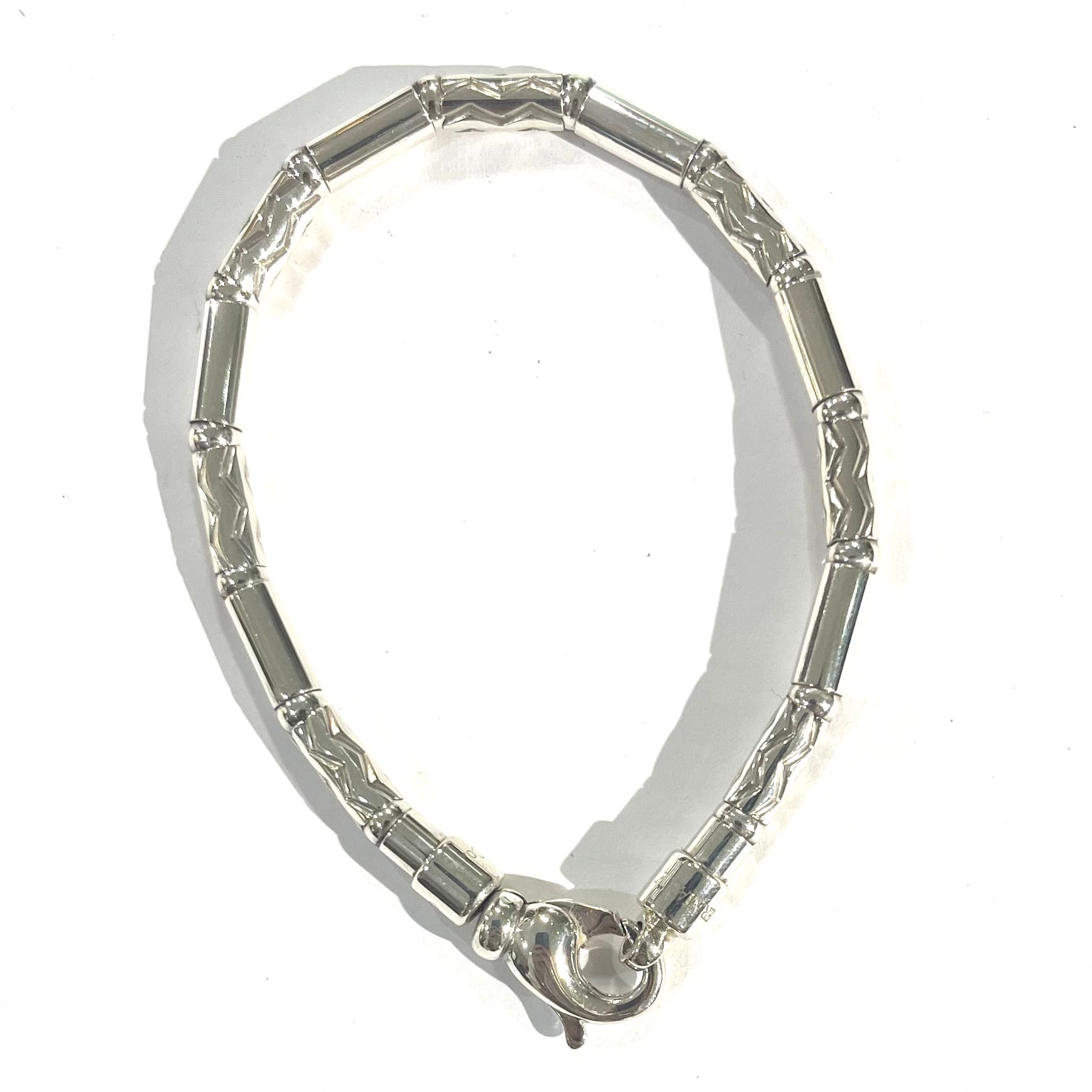 ブレスレット シルバー925 希少【TIFFANY&CO.】2933 German ZigZagブレスレット幾何学 シルバー