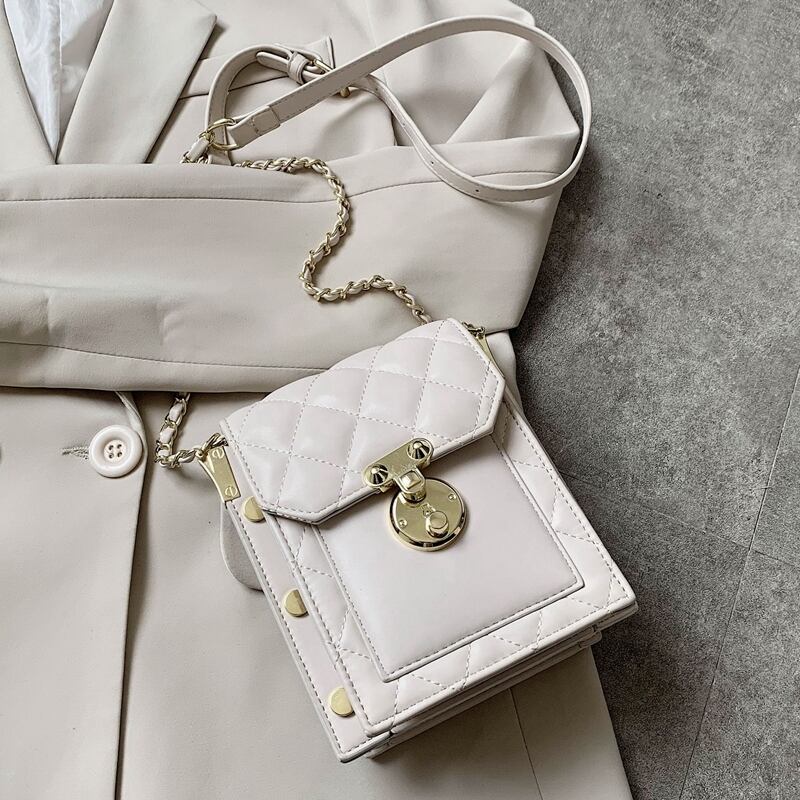 夏の小さなバッグ女性のバッグ2020新しいトレンディなワイルドチェーンシングルショルダーメッセンジャーバッグファッションダイヤモンド携帯電話バッグ Tiancai_Wing_Bag7139438