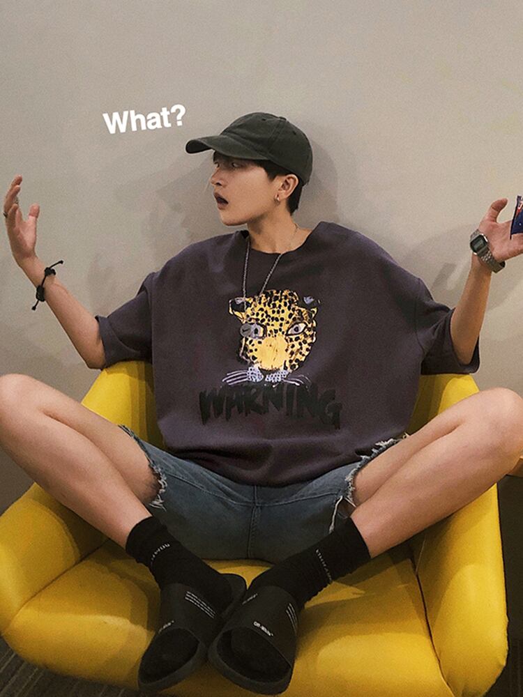 全3色 Tシャツ カットソー プリント カジュアル シンプル