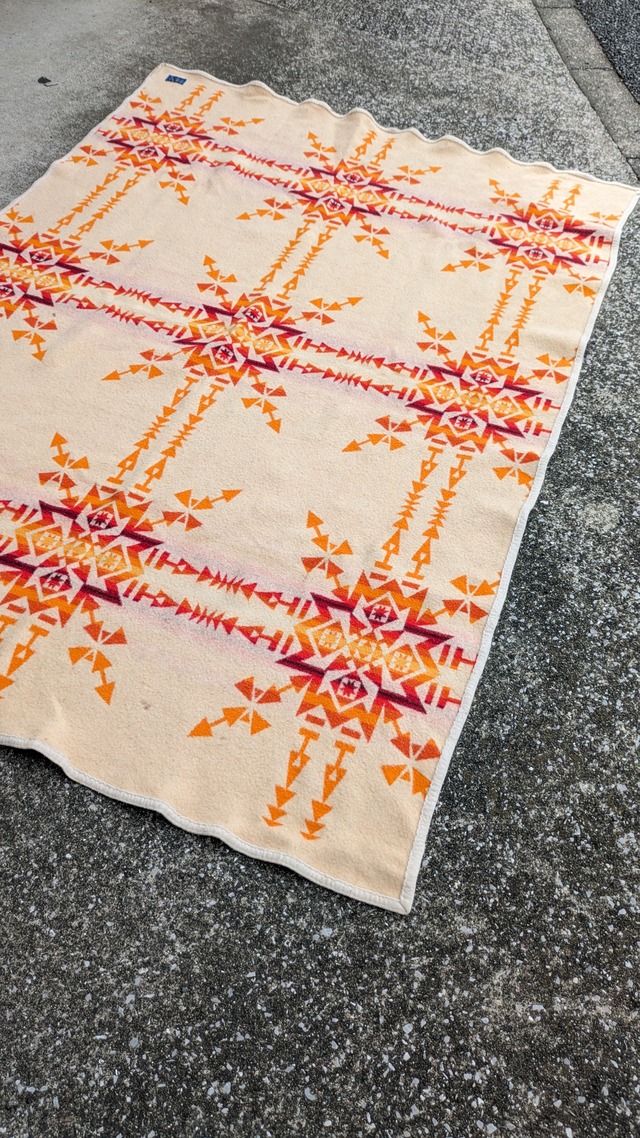 Vintage BeaverState Pendleton Wool Rug Native Blanket USA ビンテージ ペンドルトン