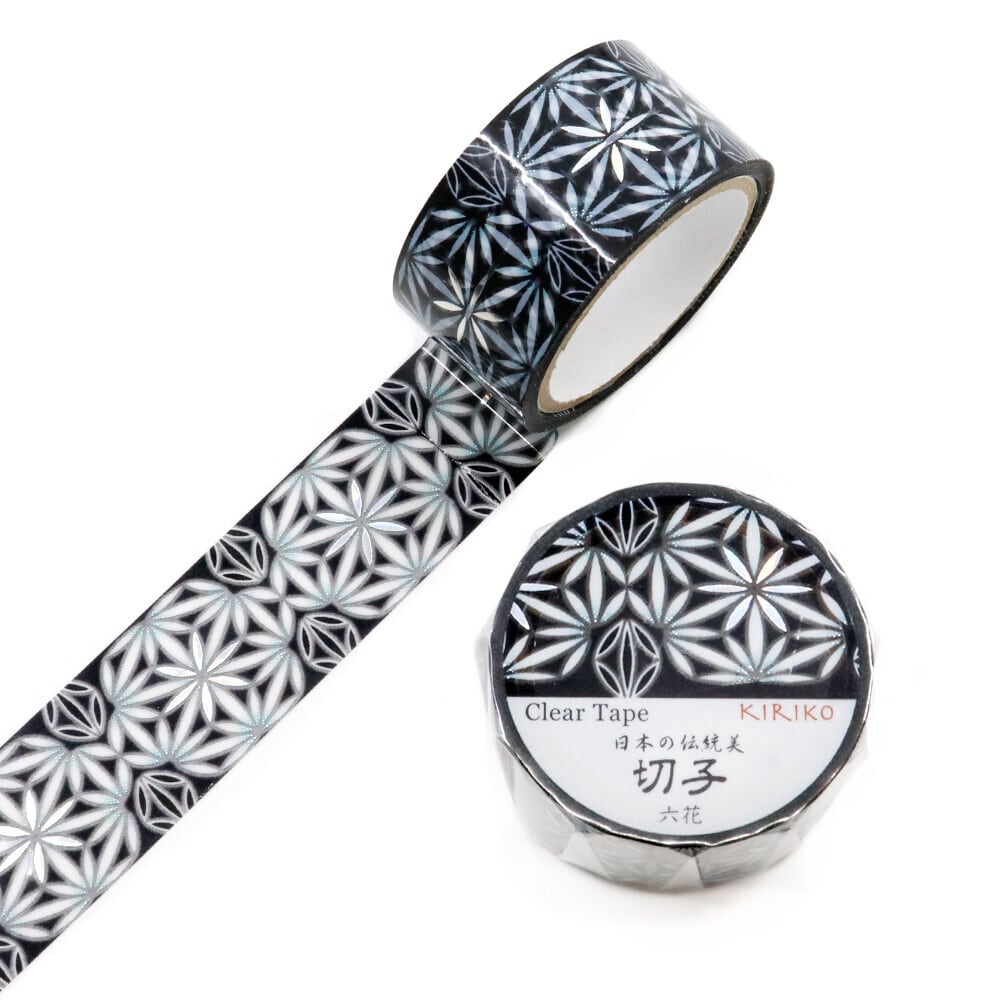 SAIEN ホログラム箔 日本の伝統美 切子(KIRIKO) 六花 20mmクリアテープ SA