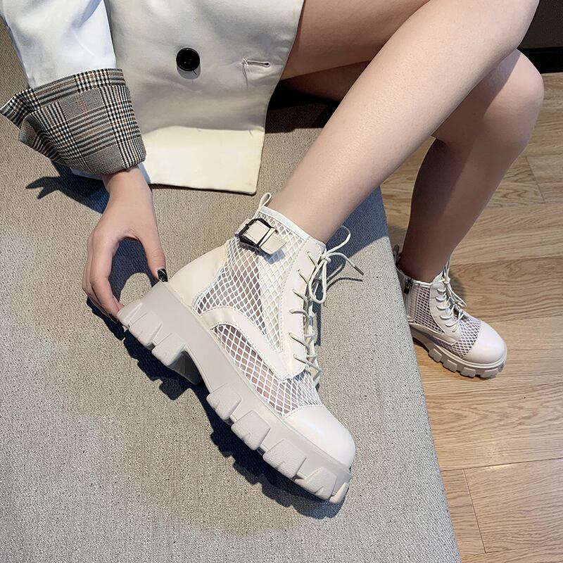 ショートブーツスプリングオータムシングルレッド 靴 シューズ 春物 秋物 部族の婦人靴75065475377