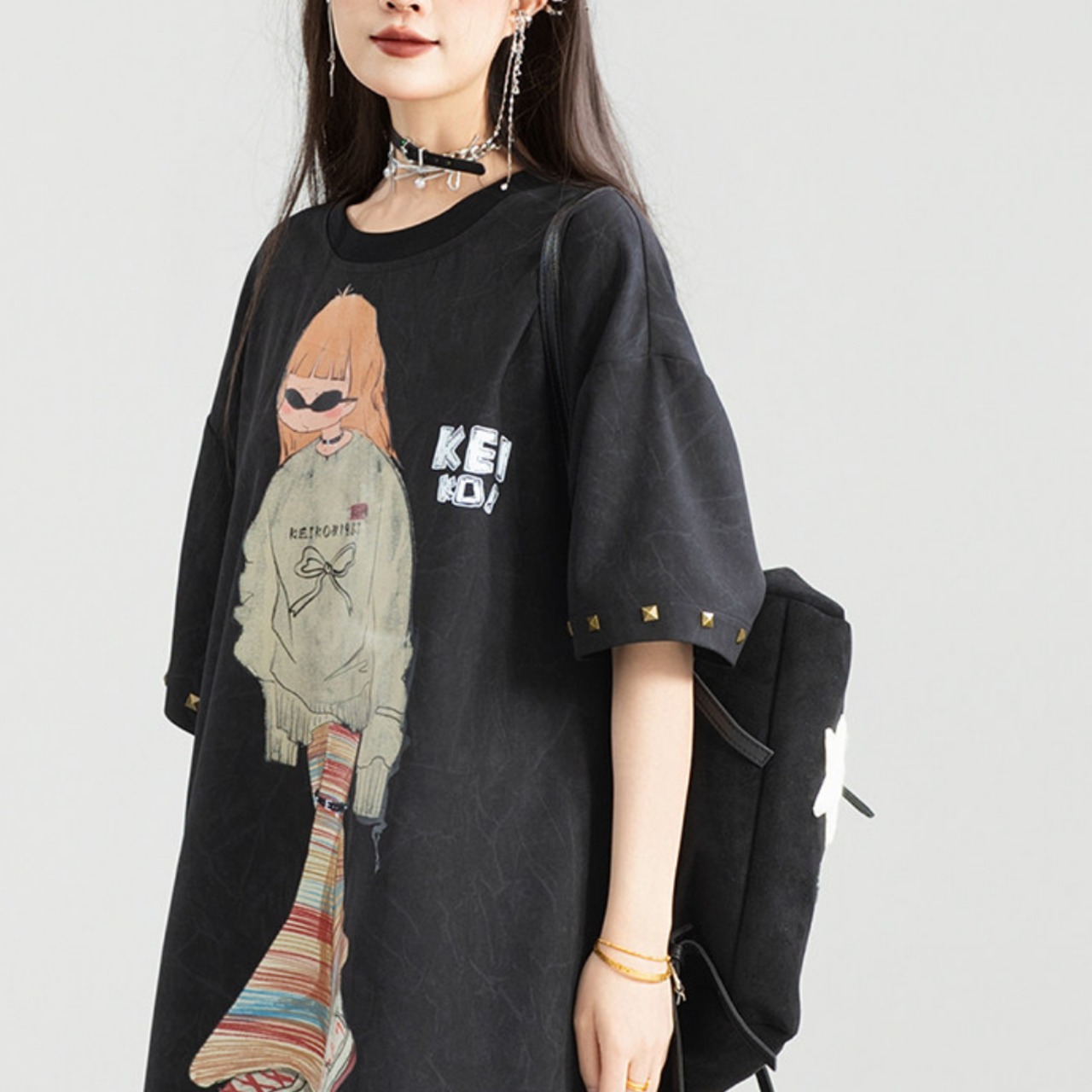 Y2K Retro Print T-Shirt (ME348)