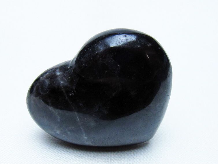 モリオン 置物 ハート 黒水晶 一点物 145-1965 | 天然石