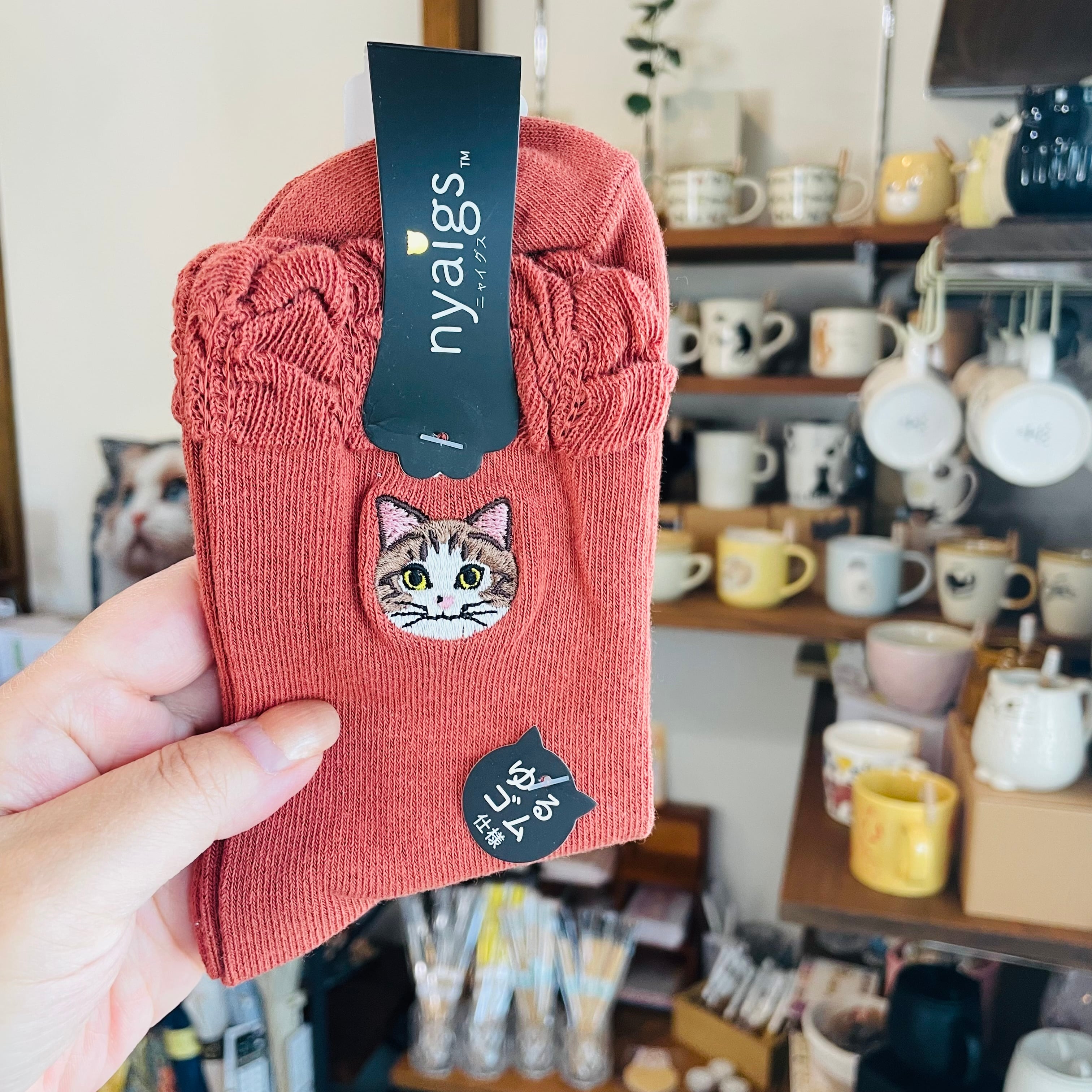きじ白 靴下｜レディースソックス 猫 ねこ ネコ 猫雑貨 猫グッズ  かわいい  プレゼント ギフト 贈り物