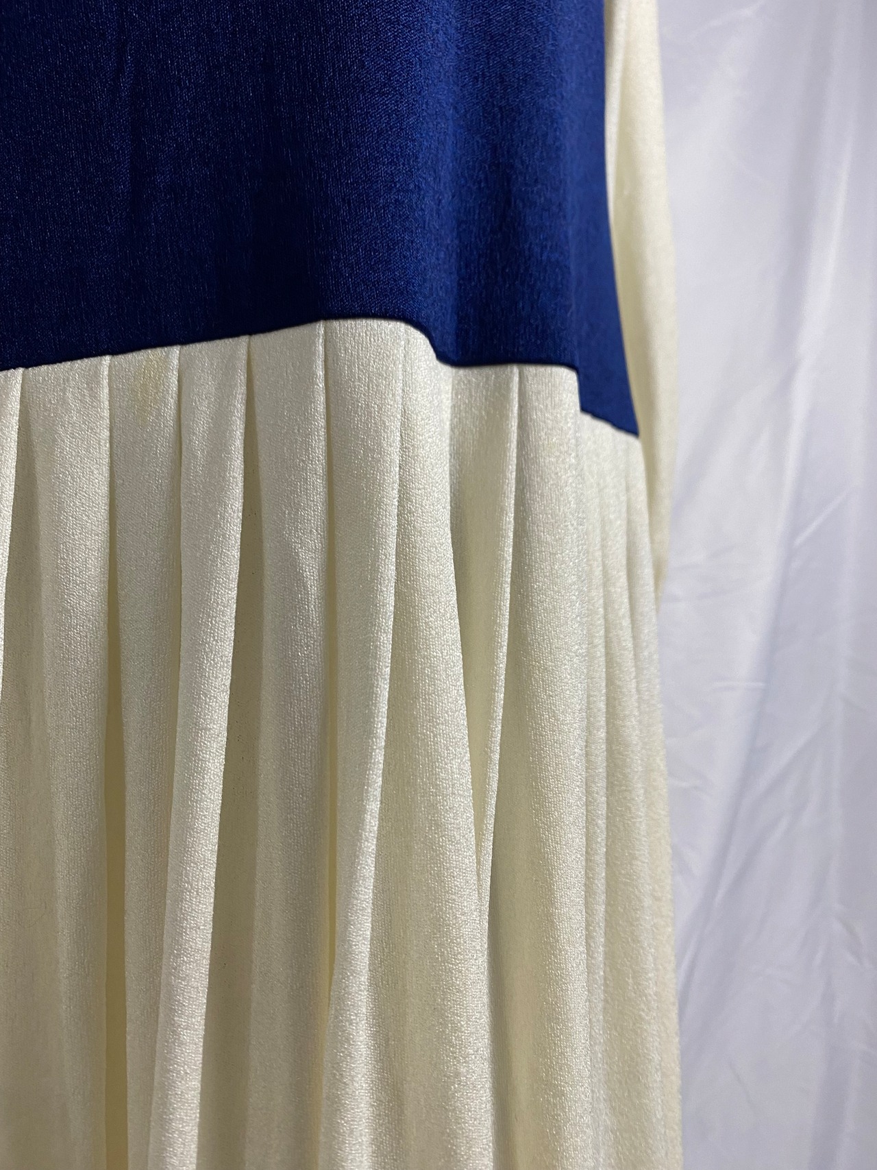 70’s Switching pleated dress Made in U.S.A