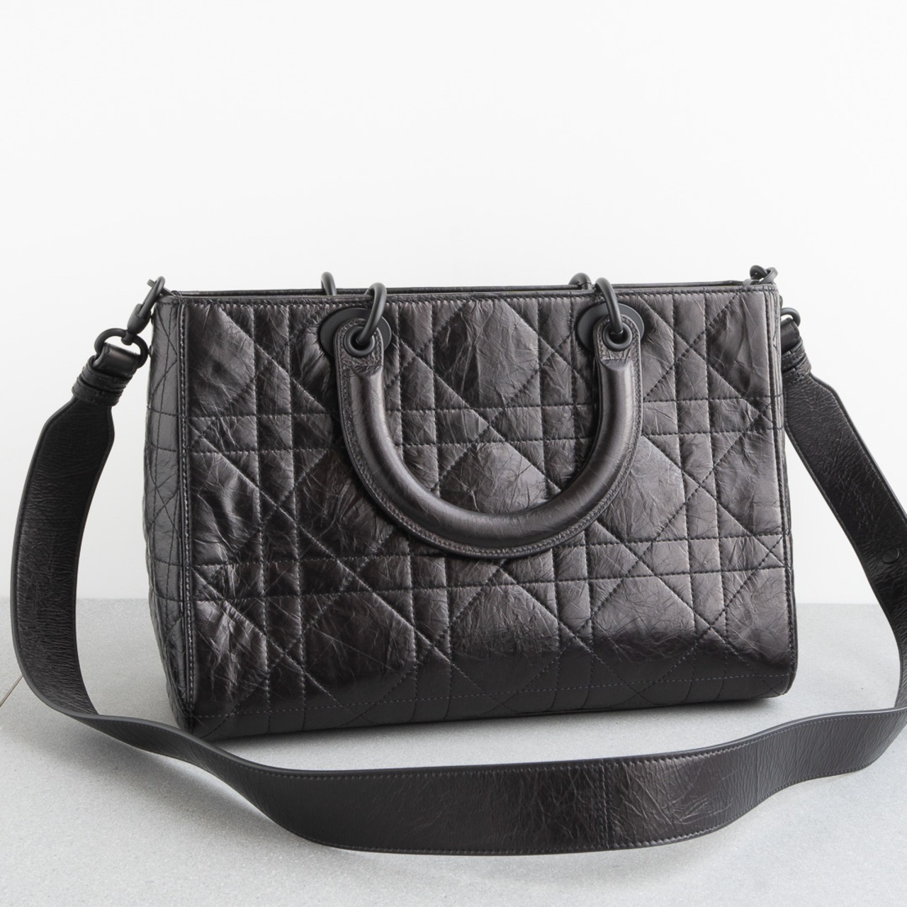 DIOR レディ D-サイア バッグ ミディアム ブラック