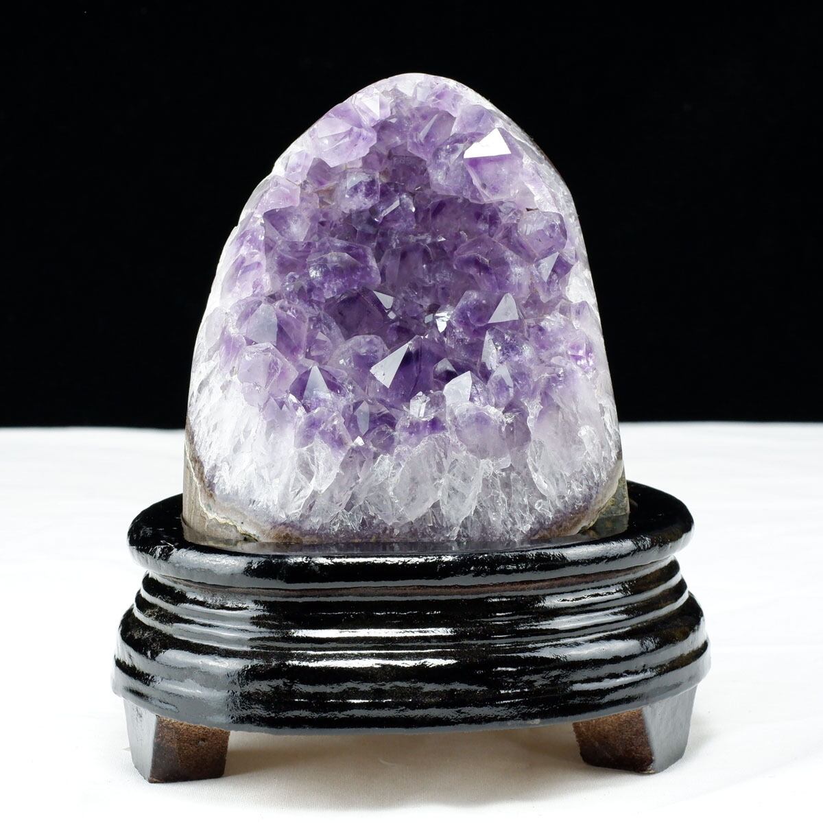 1.1Kg アメジスト クラスター ウルグアイ産 アメジスト 原石 amethyst 台座付属 一点物 182-8775