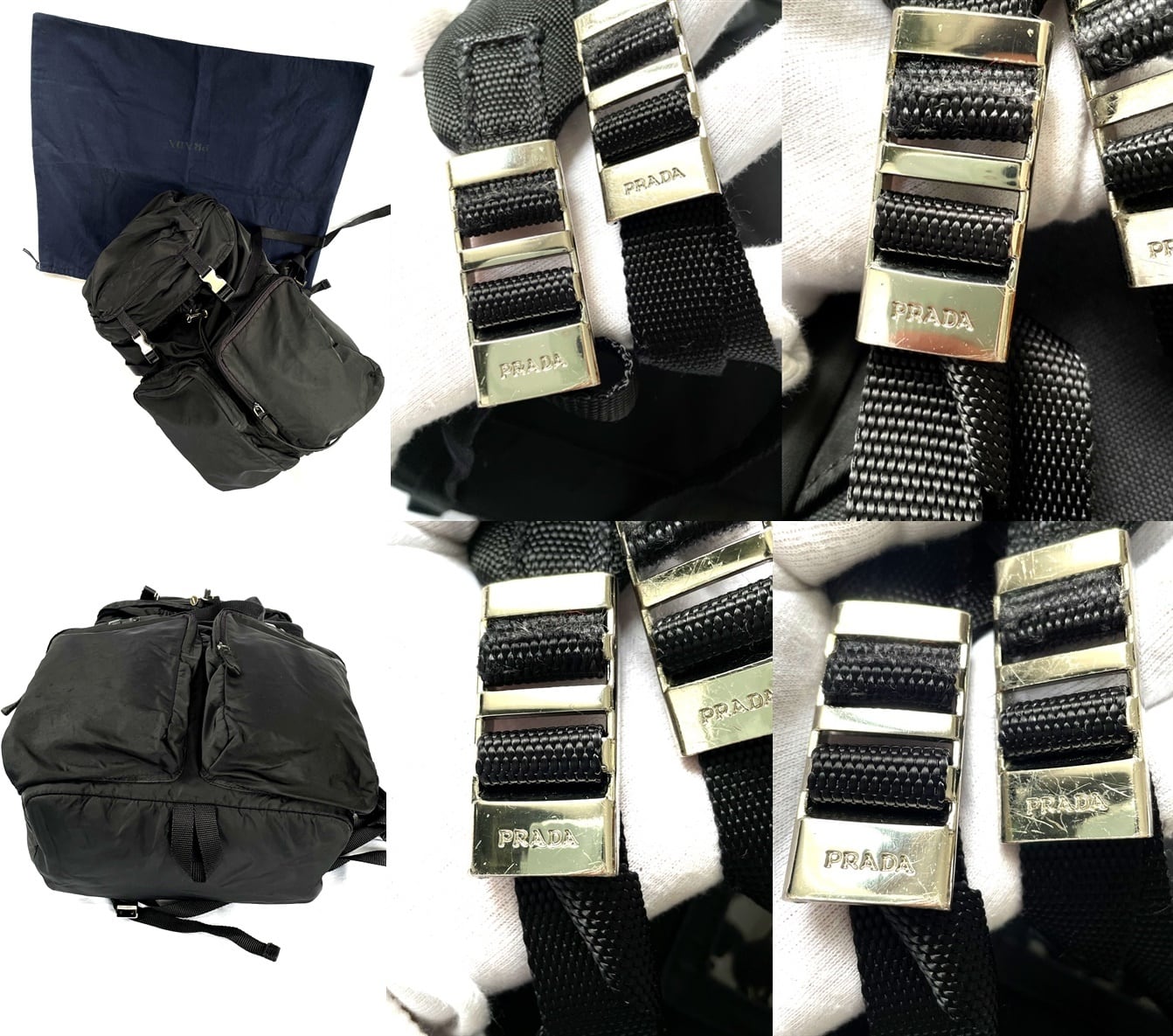 PRADA バックパック NERO ブラック TESSUTO MONTAGN V136 MADE IN