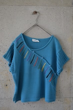 blue switching knit