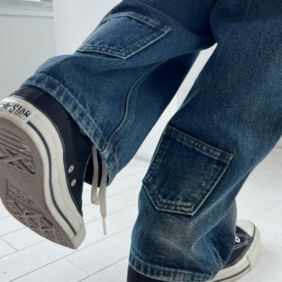 裾ポケットハイウエストジーンズ_LN01042