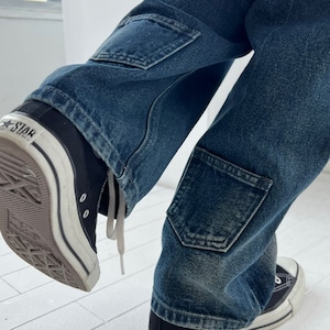 裾ポケットハイウエストジーンズ_LN01042