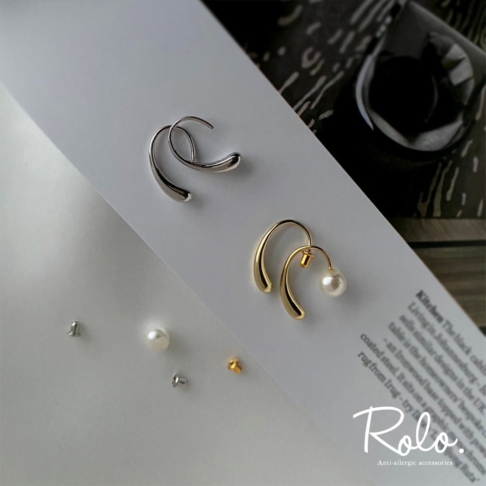 Star jewelry シルバー ドロップ型 フックピアス スタージュエリー