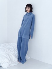 25aw 受注アイテム : RITSUKO KARITA - Louise lapel pullover〔louise〕Ash fog