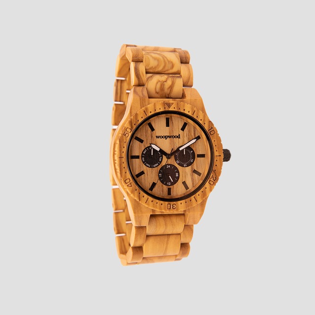 木製腕時計　”UKA”【OLIVE】