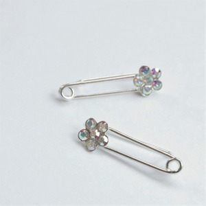 s925 フラワークリップシルバーイヤーカフ