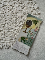 フランスアンティーク Holy Card ホーリーカード  プルミエール コミュニオン 聖杯 フラワー 1912年 額装 撮影小物 インテリア