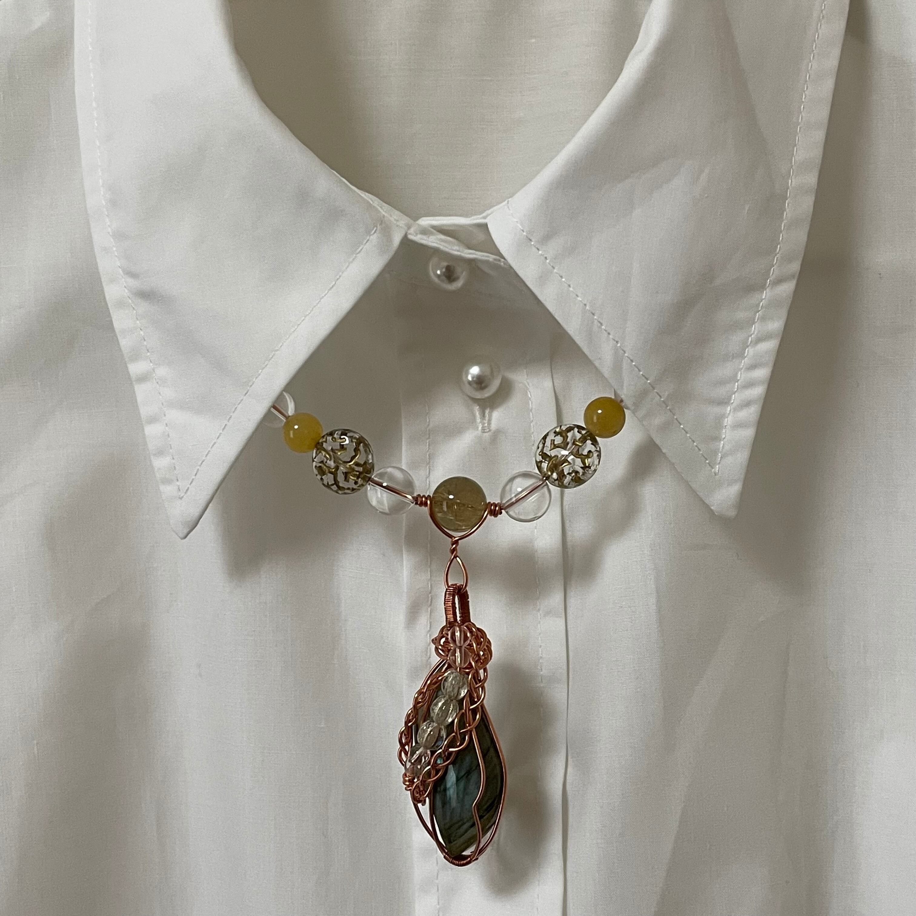 5G 電磁波対策グッズ ハンドメイド パワーストーン ネックレス 銅線