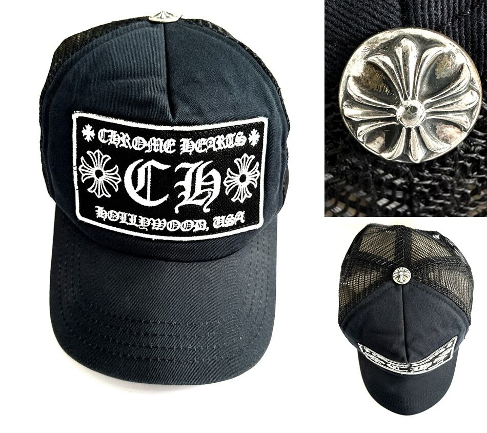 クロムハーツ CHロゴ キャップ ブラック×ゴールド 黒金 CHROME HEARTS