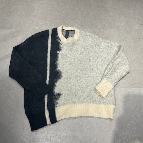 SHINYAKOZUKA シンヤコヅカ 21AW LINE KNIT ニット セーター ブラック ホワイト size:S/M【表参道A06】