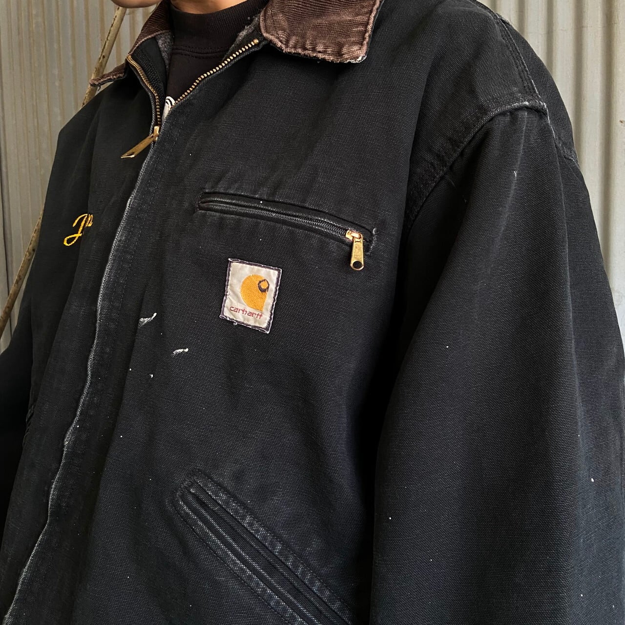 carhartt 90’s 企業コラボ ダックジャケット ダックパーカー ペンキ