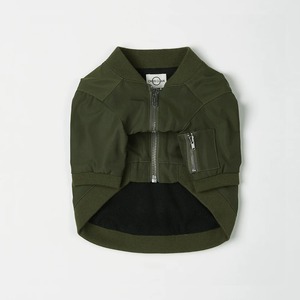 ZIPPED BOMBER JACKET（Green） / OVER GLAM