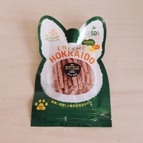 北海道産 鶏チーズスティックジャーキー（植物発酵酵素＋たもぎ茸配合） 無添加・無着色 「犬・猫用」