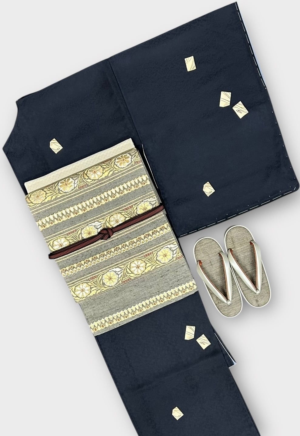 江戸小紋 万筋 モノトーン ガード加工済み 裄丈 67㎝ K5002 | 着物