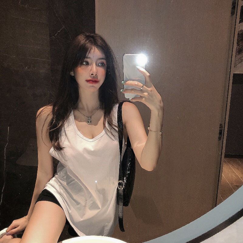 緩いアウターベスト2020の新しいボトムスシャツトップと夏の黒のセクシーなノースリーブの小さなサスペンダー女性 ブラックストロベリース5495769336