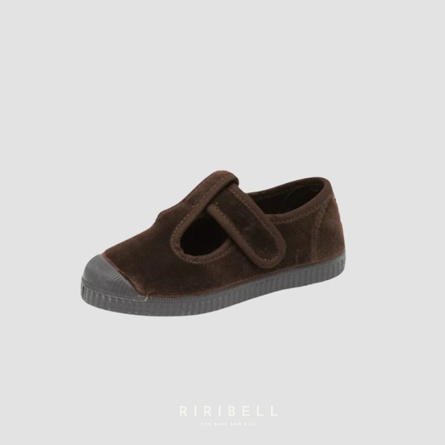 予約【Cienta】ベロア Tストラップシューズ Velour Shoes Tstrap 977-075 / MARRON(Brown) / 10月末〜11月上旬予定