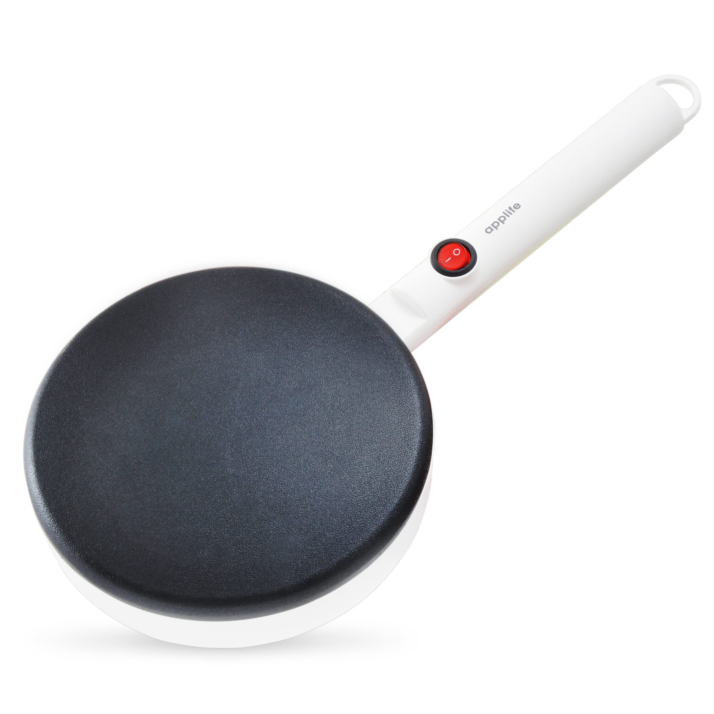クレープメーカー ハンディ 電気クレープ焼き器 おうちで簡単 薄焼きクレーププレート 初心者OK ミルクレープ対応 ON/OFFスイッチ付き 家庭用 パーティー お菓子作り applife