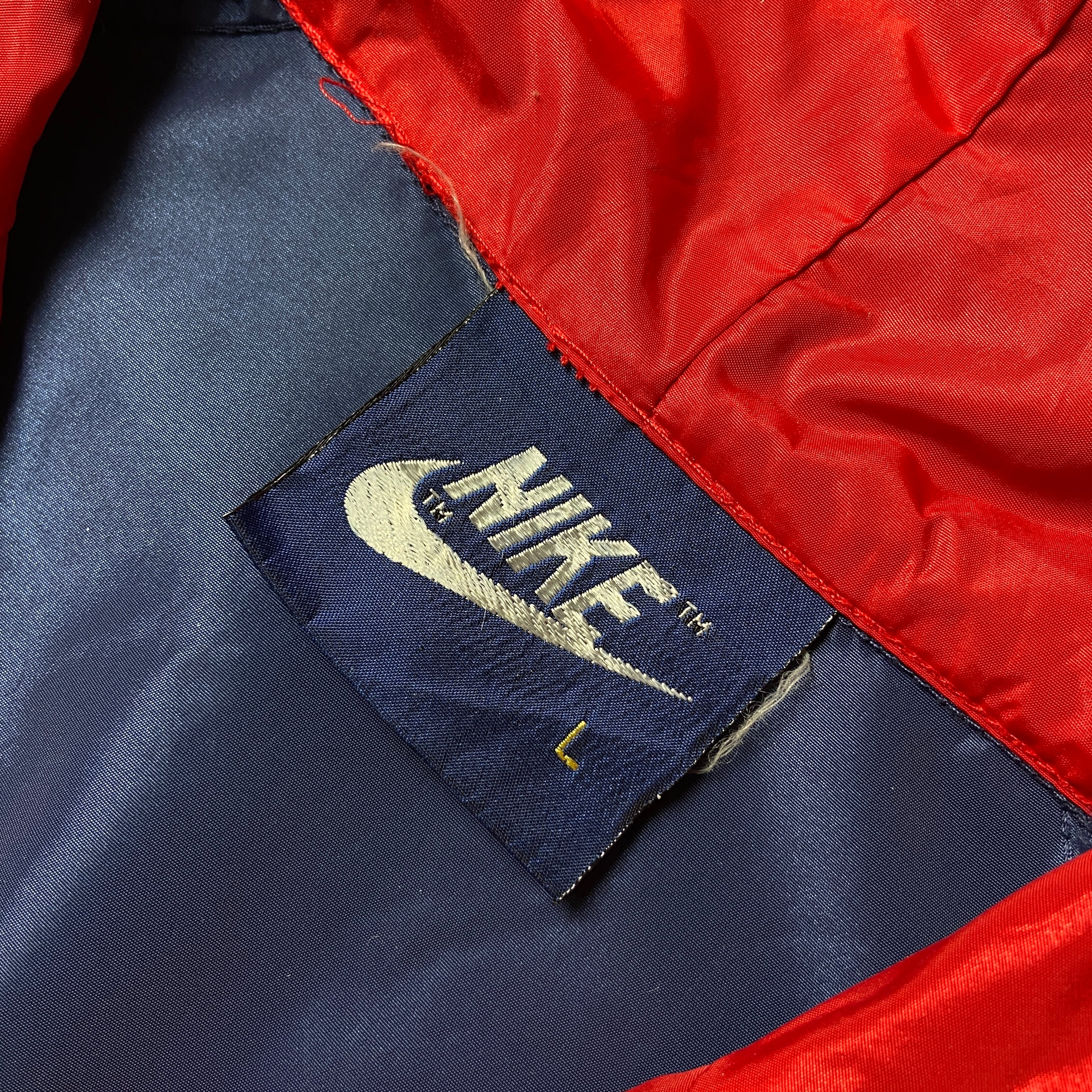 80年代 NIKE ナイキ ナイロンパーカー 紺タグ フルジップ メンズM相当 