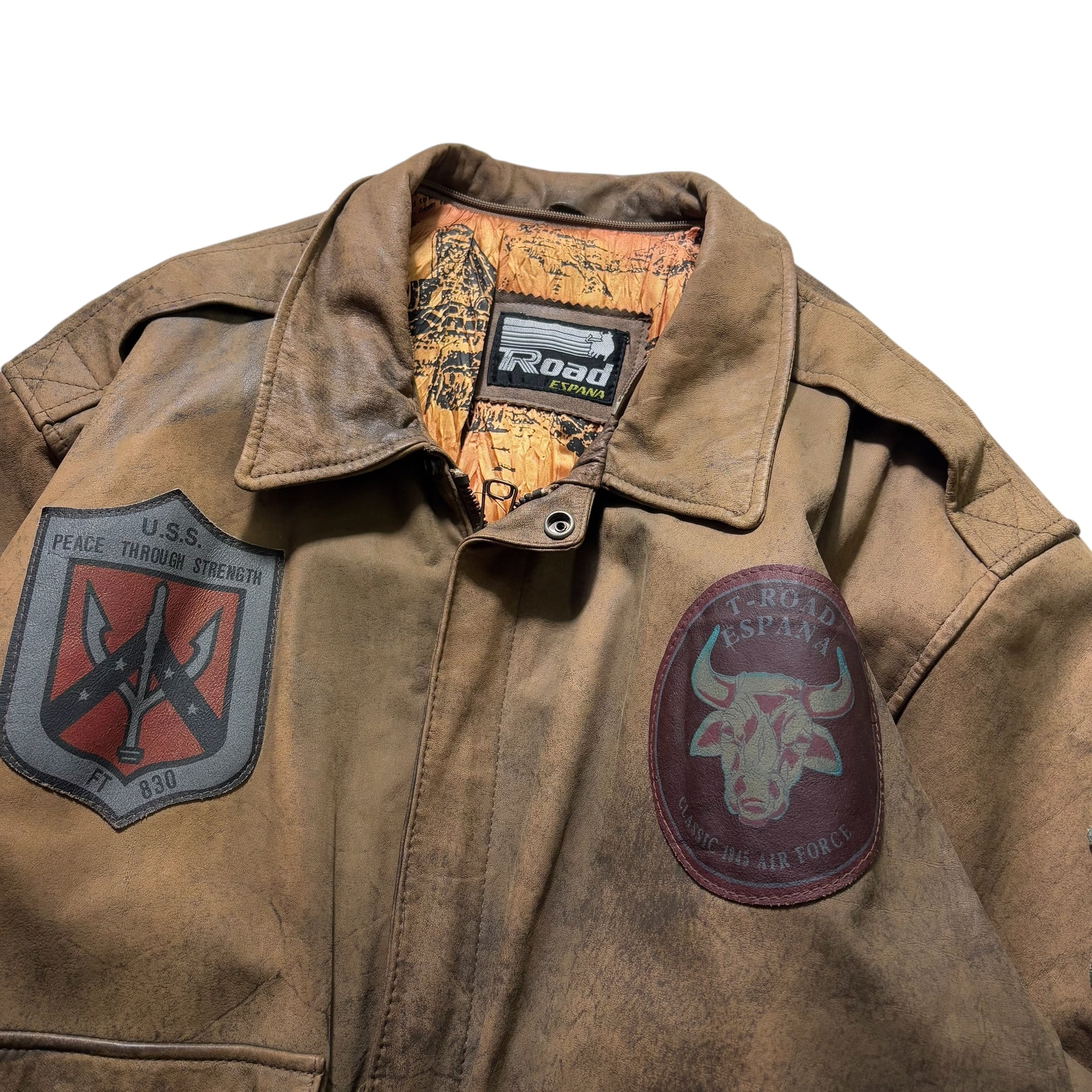 unknown vintage “A-2 type” leather flight jacket | NOIR ONLINE