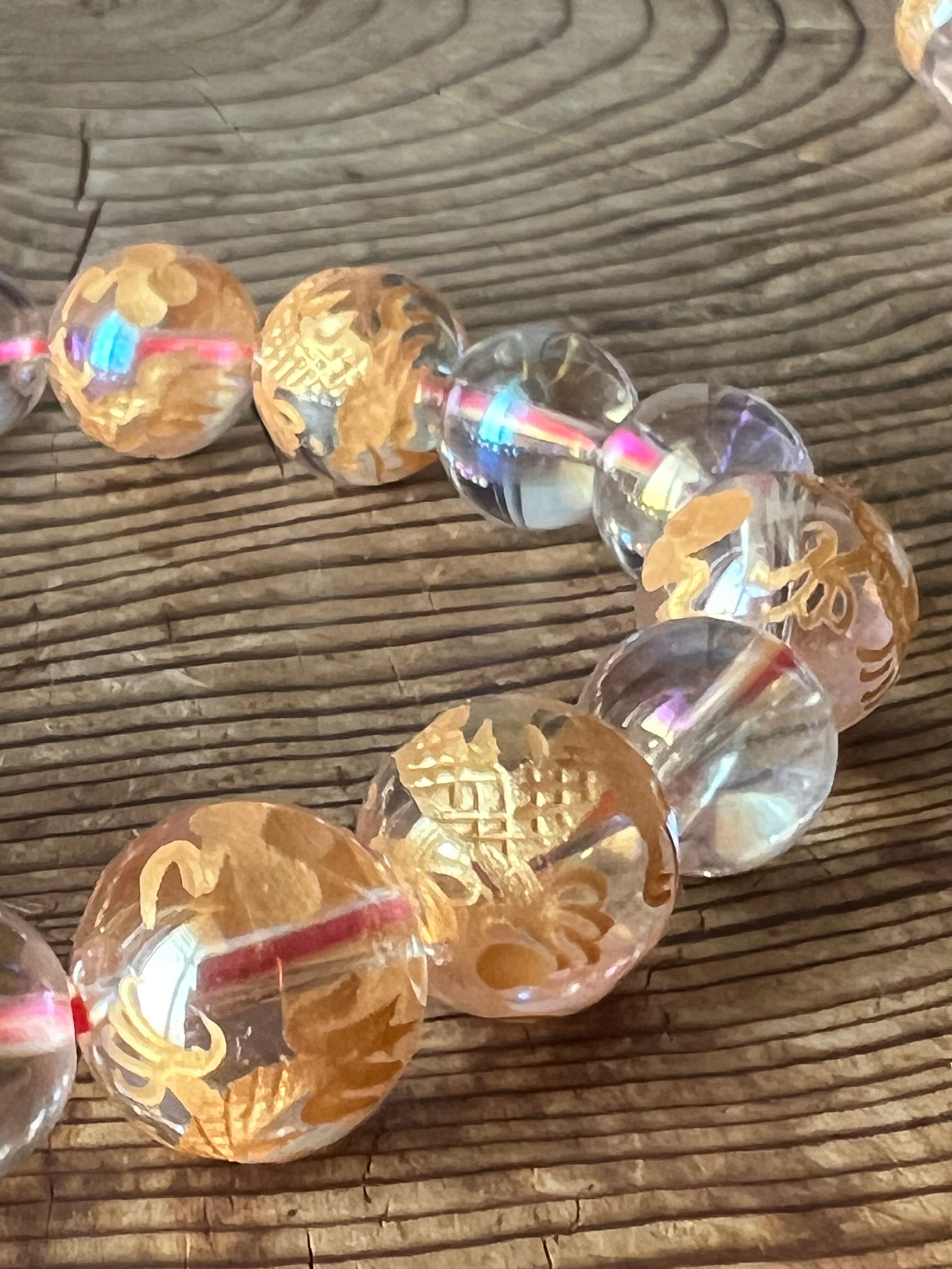 【エネルギーの転換】レインボードラゴンブレスレット 12㎜