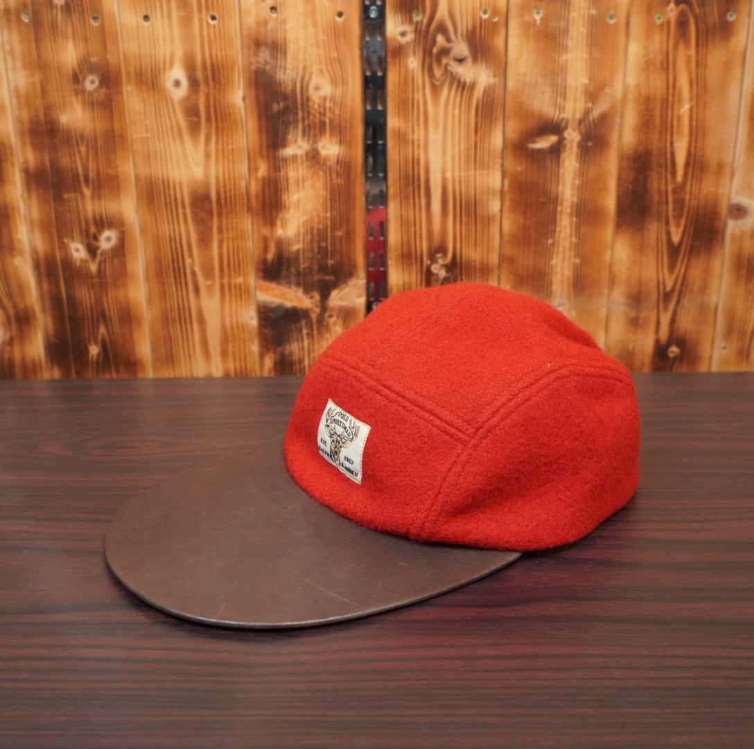 90s ralphlauren POLOSPORTSMAN キャップ レザーブリム ロングビル usa