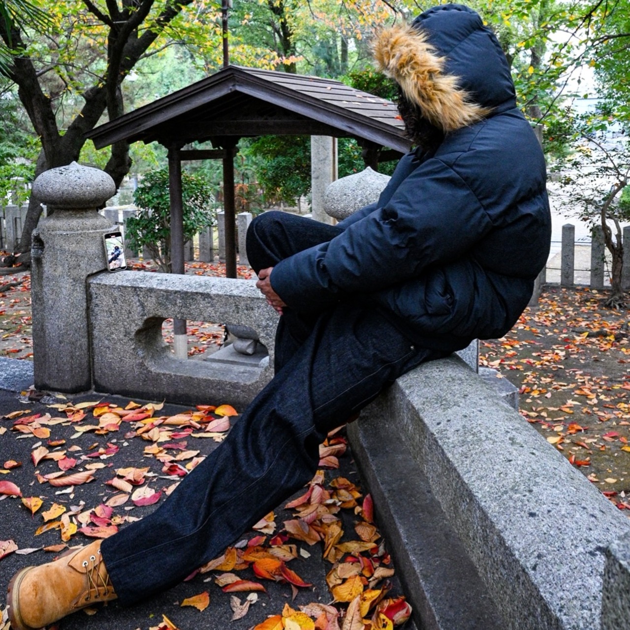 OG LOGO LUXURY FUR PUFFER JACKET