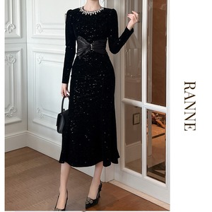 Nocturne Velvet Mermaid Dress　a0294