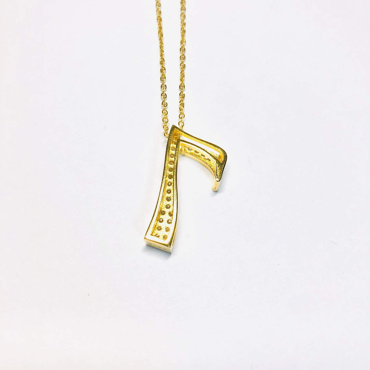 silver925ナンバーネックレスゴールド「7」 | StoneJewelry