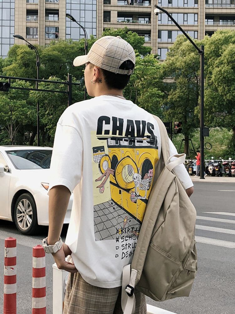 全3色 Tシャツ カットソー プリント カジュアル シンプル