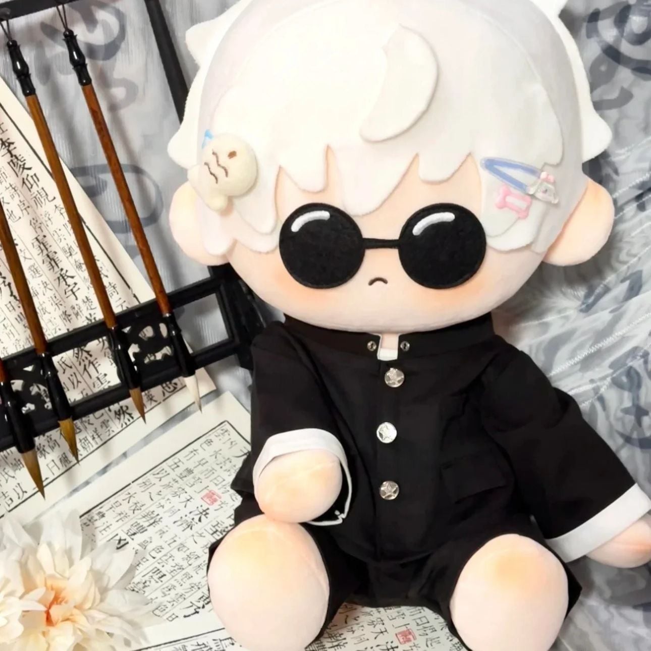 40cmぬいぐるみ用 学院風 制服 トップス+パンツ 着せ替え 2点セット