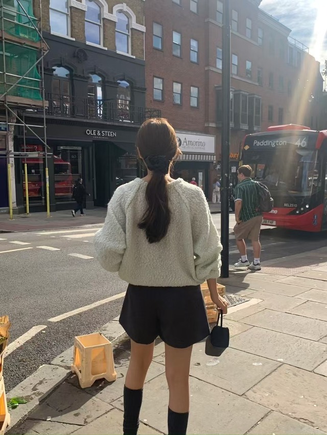 (LITER) milk boucle  knit / 2color