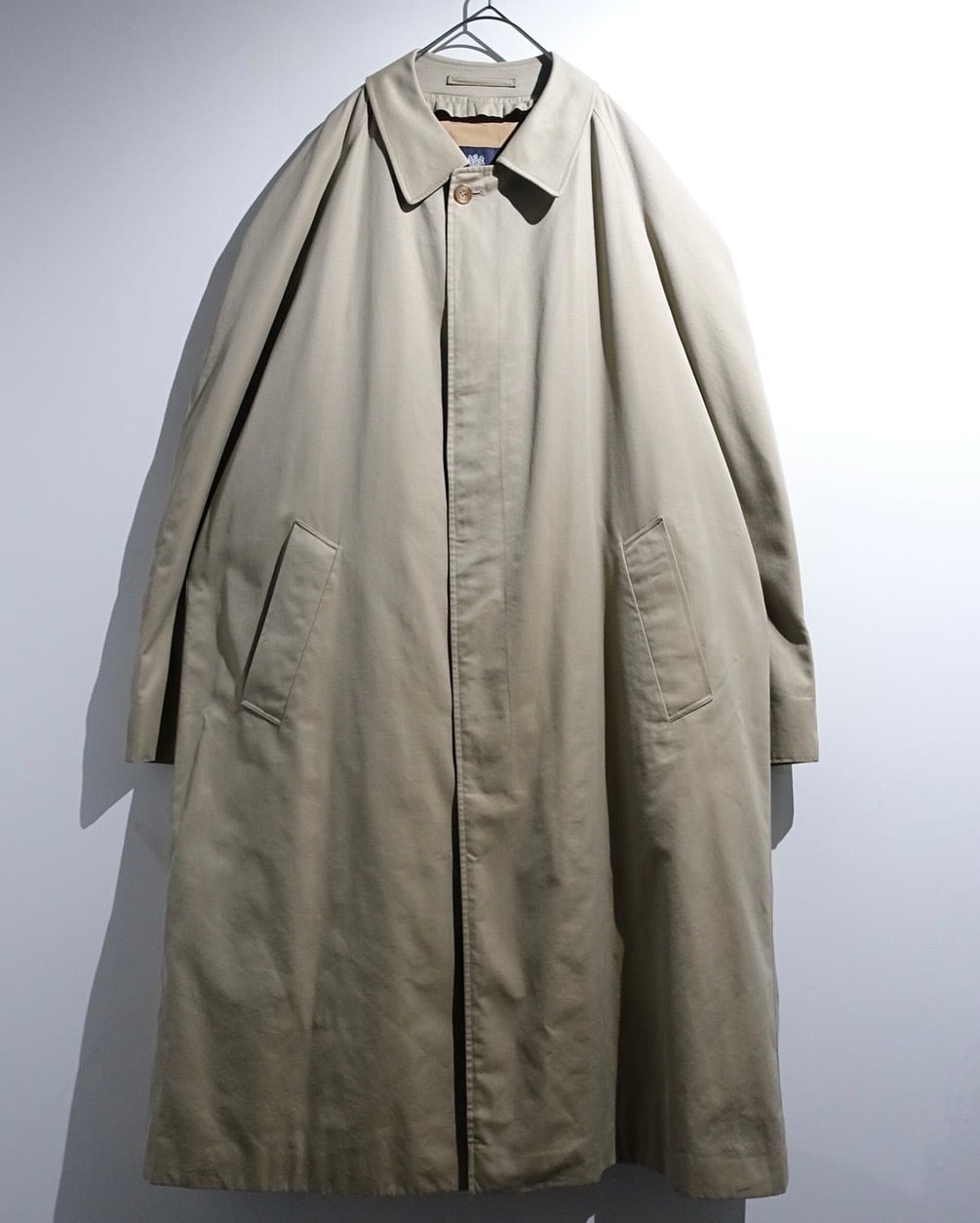 90s "Aquascutum" Iridescent Balmacaan Coat with Liner