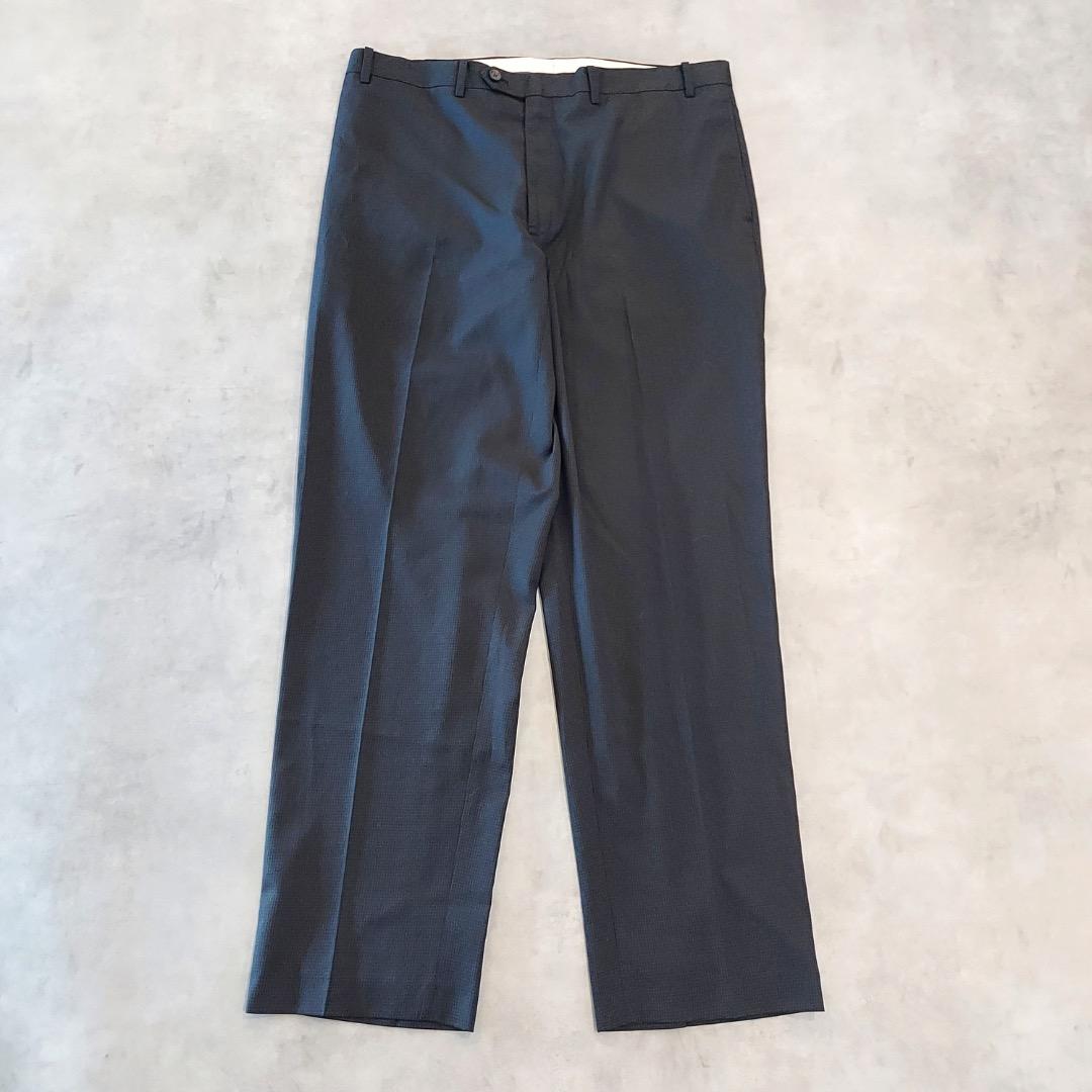 ラルフローレン W38 スラックス ポロチノ 古着 グレー 黒 17882 | fuufu