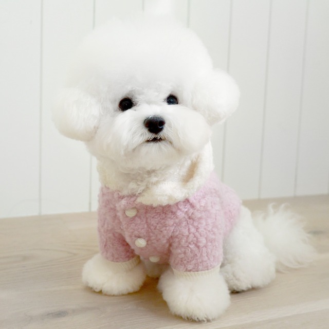 【即納】[near by us] boucle hoody（pink）